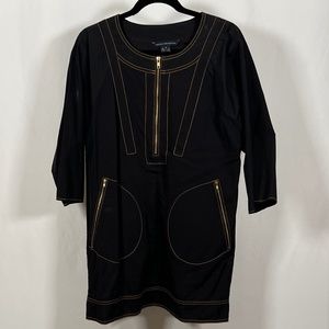 French Connection Black Dress with Gold Detailing (06)